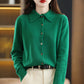 Cardigan en tricot à revers pour femme