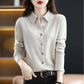 Cardigan en tricot à revers pour femme
