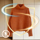 Pull à col roulé à manches longues de couleur unie pour femmes