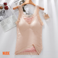 Débardeur Chaud avec Bordure en Dentelle et Soutien-gorge Intégré