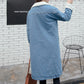 Manteau Long en Jean avec Doublure en Coton pour Femmes