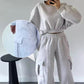 Ensemble 2 pièces pour femmes avec sweat-shirt à col rond et pantalon de survêtement