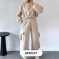 Ensemble 2 pièces pour femmes avec sweat-shirt à col rond et pantalon de survêtement