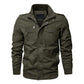 Veste Militaire à Col Montant Zippée pour Homme