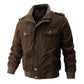 Veste Militaire à Col Montant Zippée pour Homme