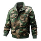 Veste Militaire à Col Montant Zippée pour Homme