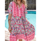 Robe de Vacances Bohème à Col en V