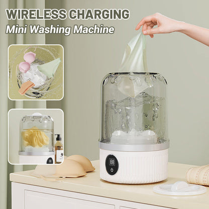 Mini machine à laver à chargement sans fil