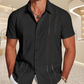 Chemise décontractée à manches courtes boutonnée pour homme