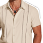 Chemise décontractée à manches courtes boutonnée pour homme