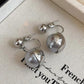 Boucles d'oreilles élégantes en perles grises