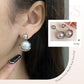 Boucles d'oreilles élégantes en perles grises
