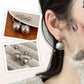 Boucles d'oreilles élégantes en perles grises