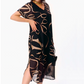 🌟✨ PROMO -50% ! Robe Midi Fluide Décolleté V Profond – Double Couche Premium, Tissu Respirant Anti-Plis, Fente Latérale, Nœud Réglable · Noir · S à 5XL · Brunch Vacances Soirée 🎁
