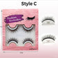 2 paires de faux cils longs auto-adhésifs réutilisables