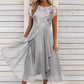 Robe élégante à col rond pour femme