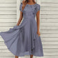 Robe élégante à col rond pour femme