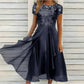 Robe élégante à col rond pour femme