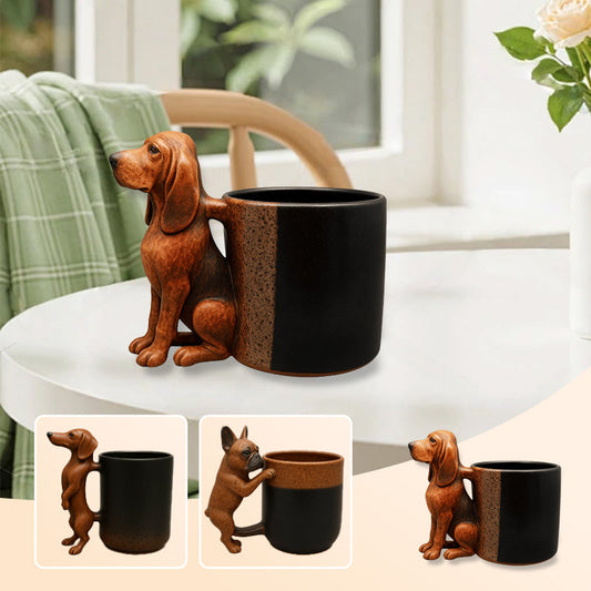 Tasse créative en forme de teckel pour décoration