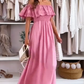 Women’s Stylish Off-Shoulder Ankle Length Dress