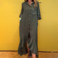 Robe Chemise à Boutons avec Volants à l’Ourlet pour Femme
