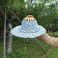 Chapeau éventail en bambou à la mode