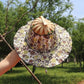 Chapeau éventail en bambou à la mode