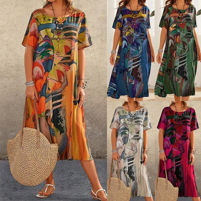⏳Offre spéciale à durée limitée ⏰ Robe tropicale brise légère