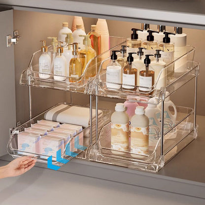 📢📢40% DE RÉDUCTION !! ⏰ Organisateur coulissant multifonctionnel pour sous le lavabo