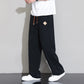 Pantalon décontracté pour homme en soie de glace très extensible à jambe large