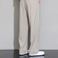 Pantalon décontracté pour homme en soie de glace très extensible à jambe large