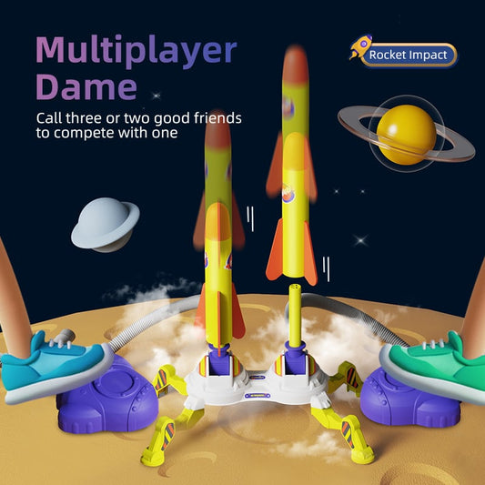 Jouets de lanceur de fusées avec pompe à pied pour enfants