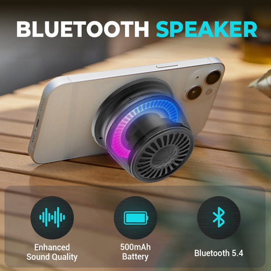 Mini Enceinte Bluetooth Magnétique avec Lumière RGB