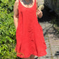 Robe décontractée sans manches à col rond pour femme