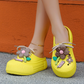 Chaussons respirants pour femmes avec décoration florale