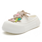 Chaussons respirants pour femmes avec décoration florale