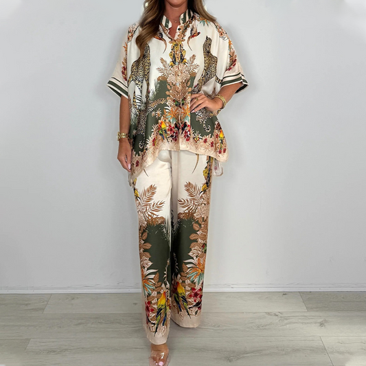 Ensemble Deux Pièces Imprimé Tendance pour Femme