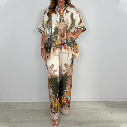 Ensemble Deux Pièces Imprimé Tendance pour Femme