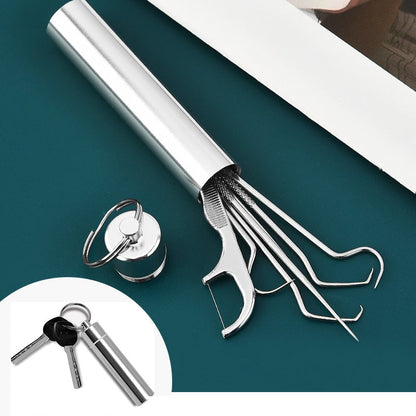 Ensemble de Cure-Dents Réutilisables en Inox🦷Durable & Hygiénique