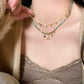 Collier de Clavicule Rétro Superposé à Couches pour Femme