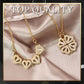 Collier en forme de cœur à quatre feuilles