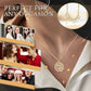 Collier en forme de cœur à quatre feuilles