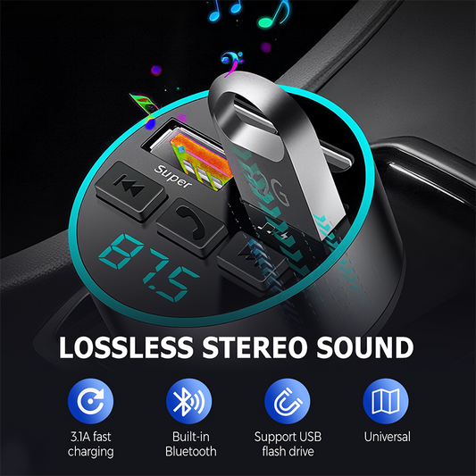 Lecteur de voiture multifonction Bluetooth à charge rapide