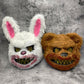 Masque d’Halloween Effrayant en Peluche – Lapin ou Ours Ensanglanté
