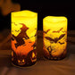 3 Pièces Bougies LED Sans Flamme pour Halloween à Piles