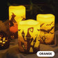 3 Pièces Bougies LED Sans Flamme pour Halloween à Piles