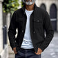 Veste boutonnée en velours côtelé à manches longues pour homme