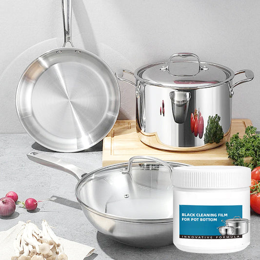 🔥 Pâte Dissolvante Résidus Brûlés - Nettoyage Profond pour Casseroles/Plats sans Rayurer, Élimine Graisse et Carbonisation en 5 Min 🧽✨