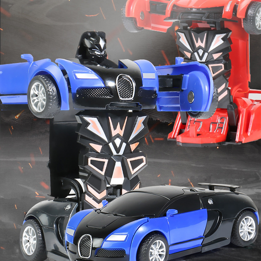 Jouet voiture transformable en robot et créatif