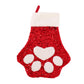 Décoration de chaussette de Noël en forme de patte de chat mignonne